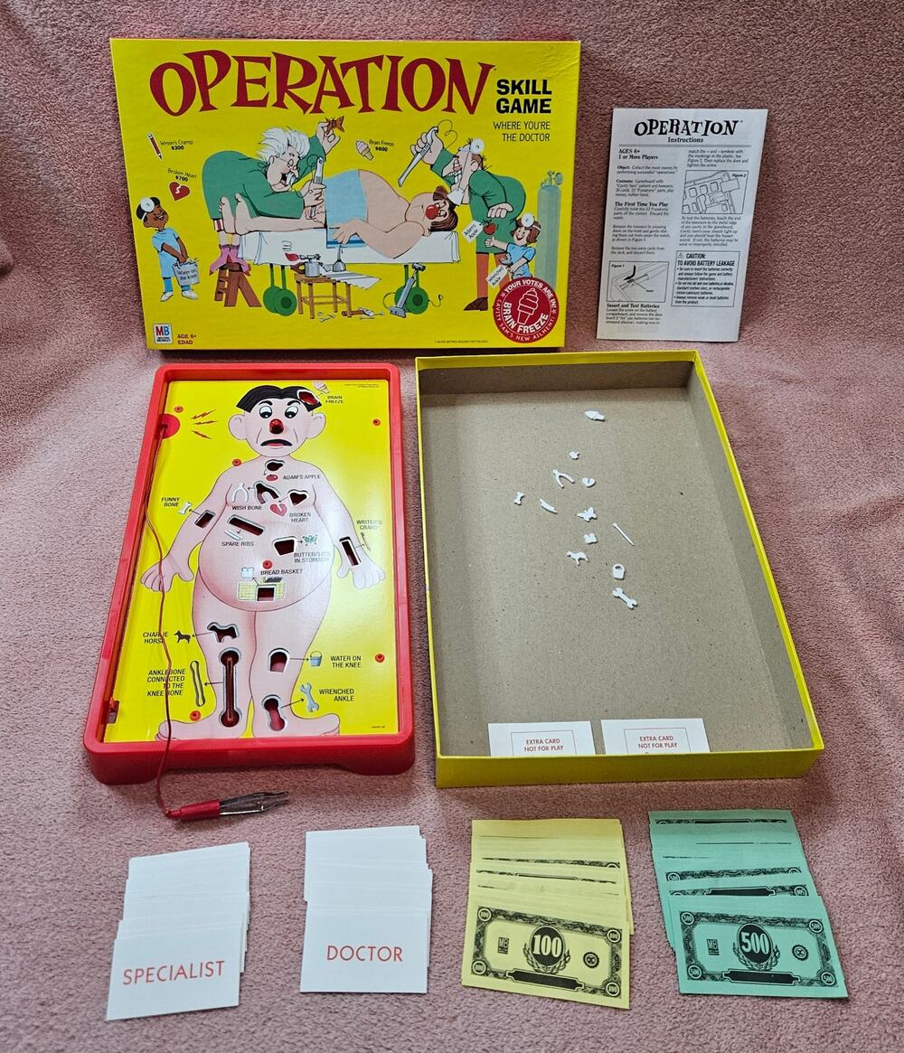 2003 Milton Bradley Operation Skill Game Brain Freeze Edition- COMPLETE